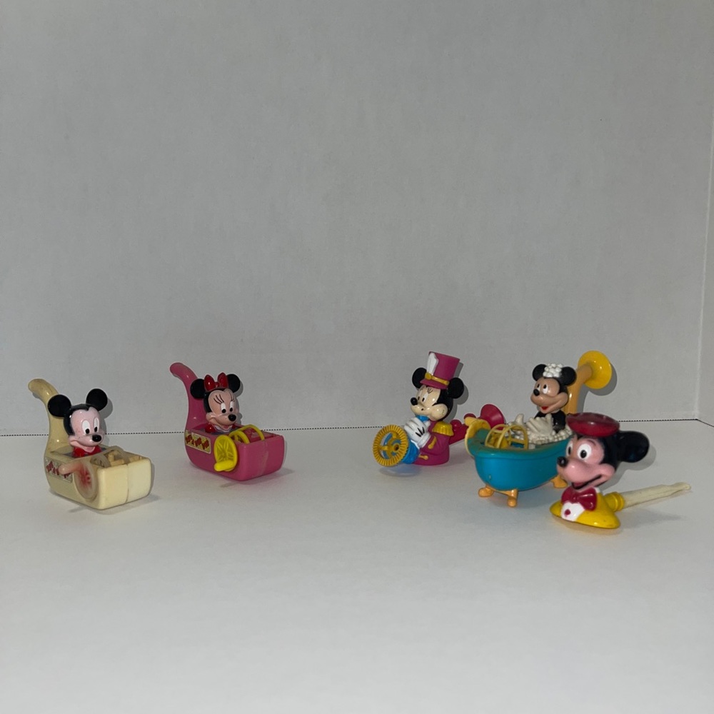 VINTAGE DISNEY Tootsie MICKEY & MINNIE MOUSE BATHTUB BUBBLE BLOWER Lot 5